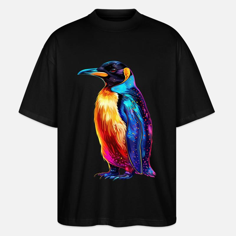 Pinguin - Stanley/Stella Oversized Unisex Bio T-Shirt Blaster 2.0 - Schwarz