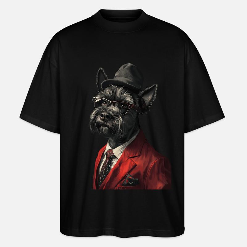 Scottish Terrier - Stanley/Stella Oversized Unisex Bio T-Shirt Blaster 2.0 - Schwarz