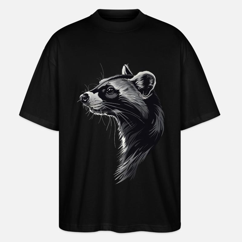 Nasenbär - Stanley/Stella Oversized Unisex Bio T-Shirt Blaster 2.0 - Schwarz