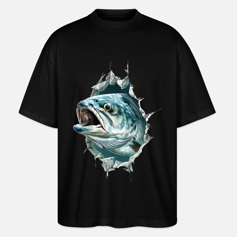 Tarpon - Stanley/Stella Oversized Unisex Bio T-Shirt Blaster 2.0 - Schwarz