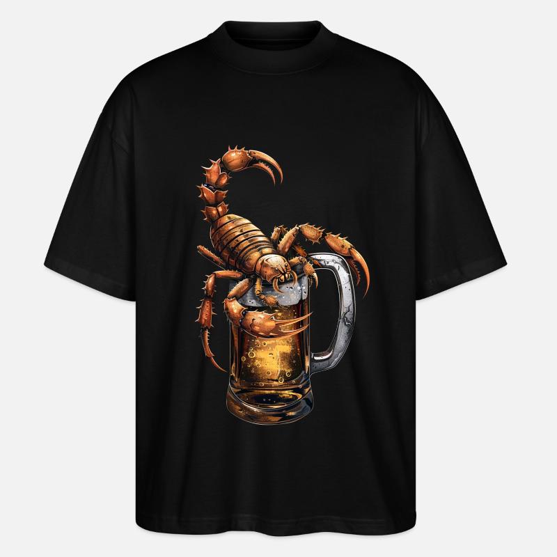 Scorpion Bier - Stanley/Stella Oversized Unisex Bio T-Shirt Blaster 2.0 - Schwarz