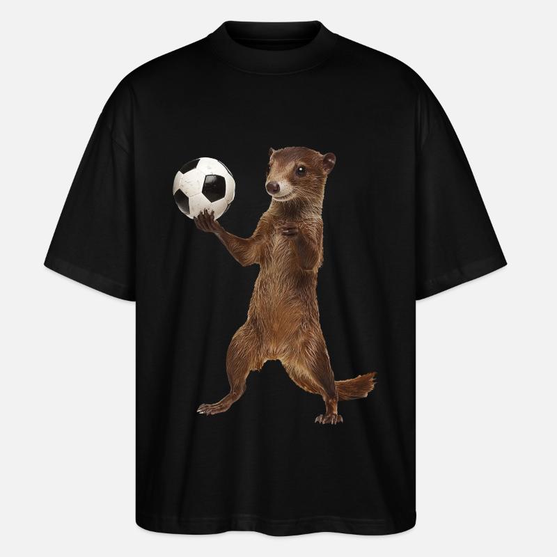Hermelin - Stanley/Stella Oversized Unisex Bio T-Shirt Blaster 2.0 - Schwarz