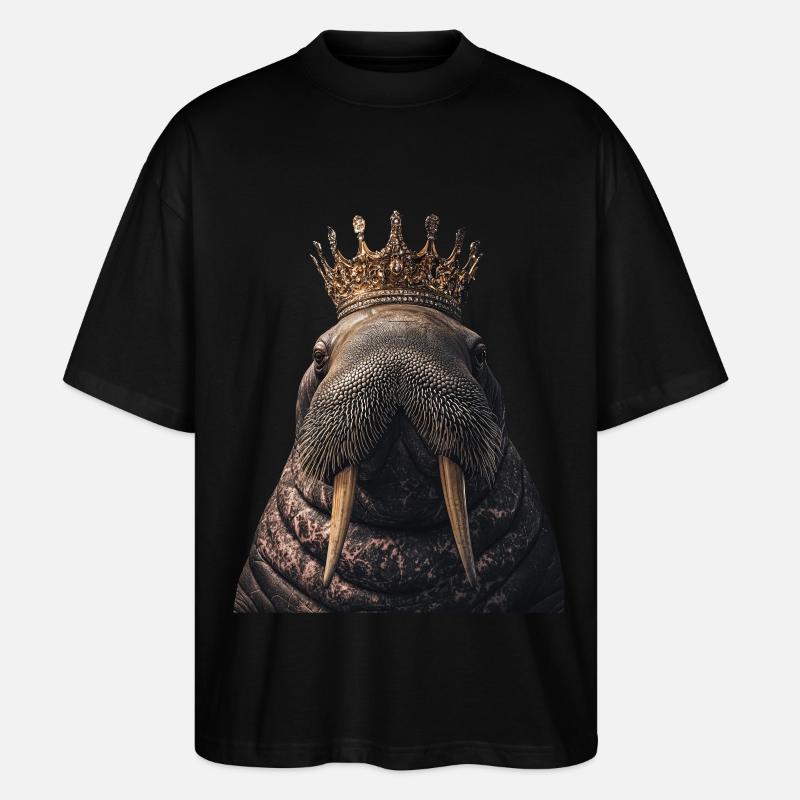 Walross - Stanley/Stella Oversized Unisex Bio T-Shirt Blaster 2.0 - Schwarz