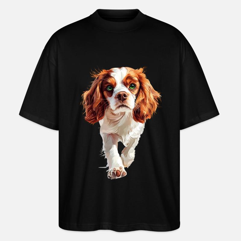 Cavalier King Charles - Stanley/Stella Oversized Unisex Bio T-Shirt Blaster 2.0 - Schwarz