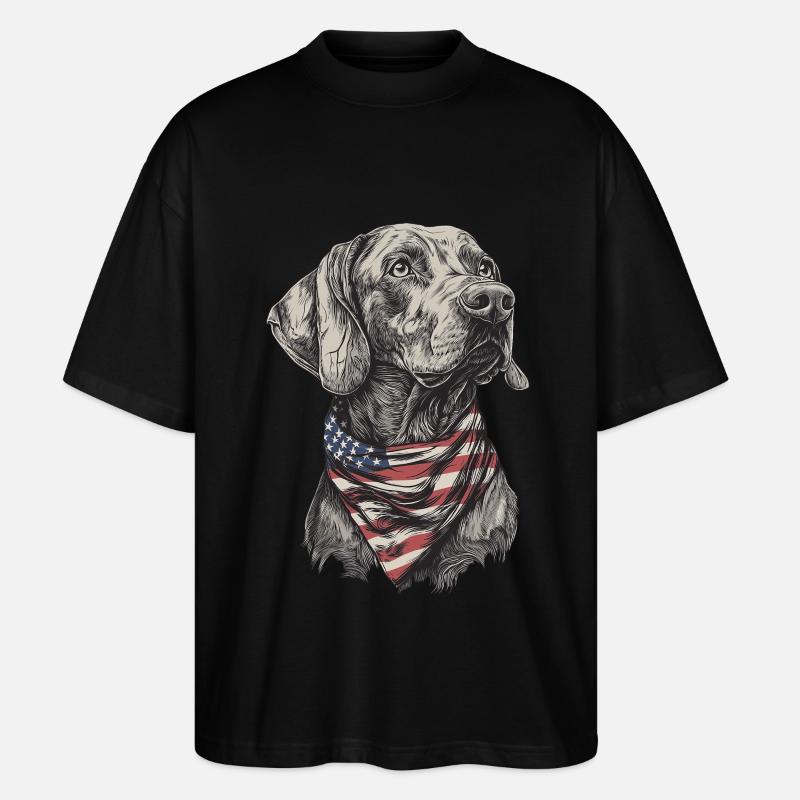 Weimaraner - Stanley/Stella Oversized Unisex Bio T-Shirt Blaster 2.0 - Schwarz