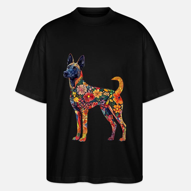 Belgischer Malinois - Stanley/Stella Oversized Unisex Bio T-Shirt Blaster 2.0 - Schwarz