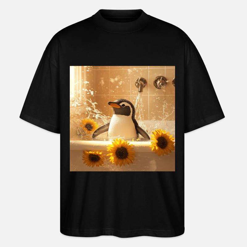 Pinguin - Stanley/Stella Oversized Unisex Bio T-Shirt Blaster 2.0 - Schwarz