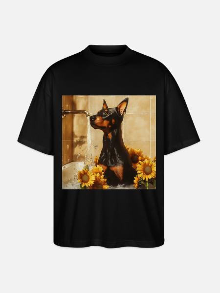 Dobermann - Stanley/Stella Oversized Unisex Bio T-Shirt Blaster 2.0 - Schwarz
