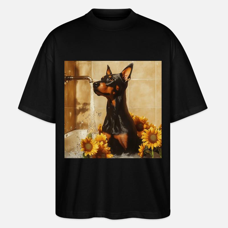 Dobermann - Stanley/Stella Oversized Unisex Bio T-Shirt Blaster 2.0 - Schwarz