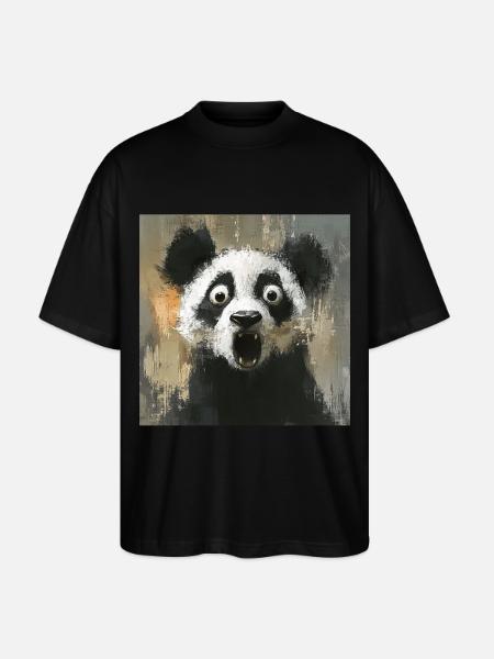 Panda - Stanley/Stella Oversized Unisex Bio T-Shirt Blaster 2.0 - Schwarz