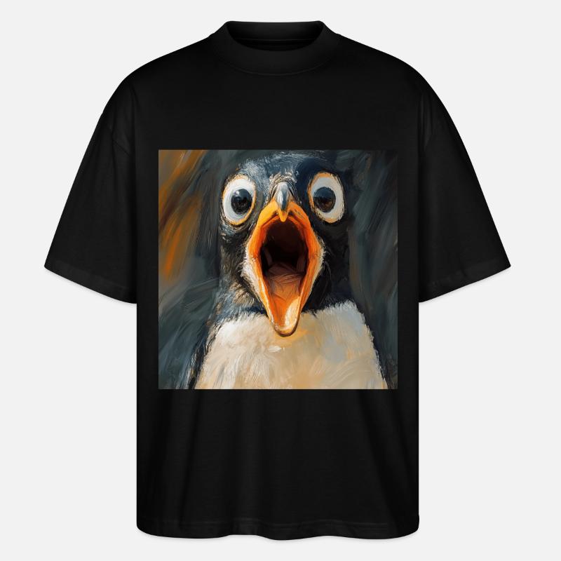 Pinguin - Stanley/Stella Oversized Unisex Bio T-Shirt Blaster 2.0 - Schwarz