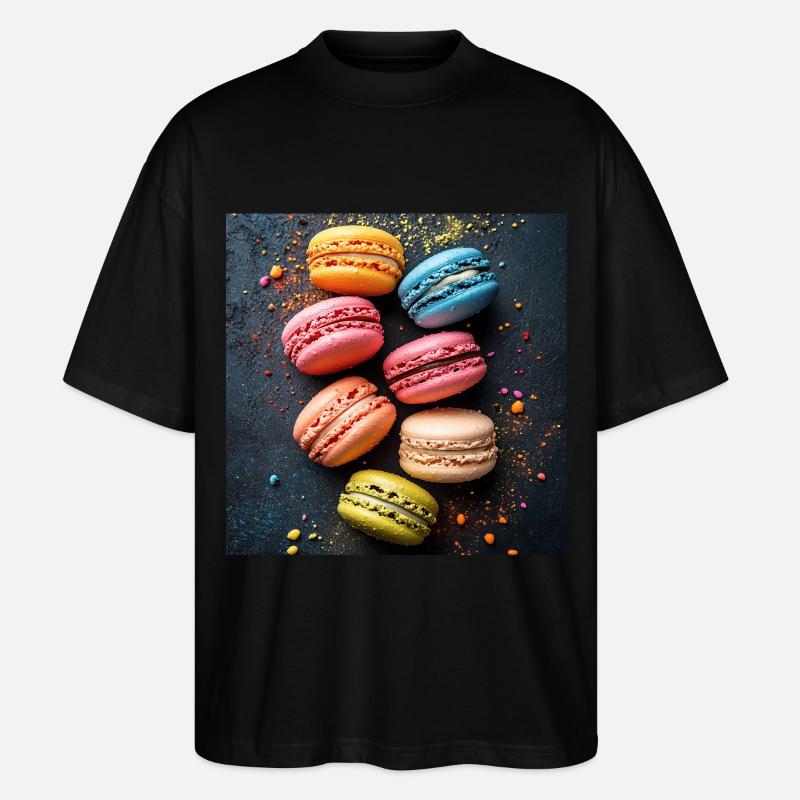 Macarons - Stanley/Stella Oversized Unisex Bio T-Shirt Blaster 2.0 - Schwarz