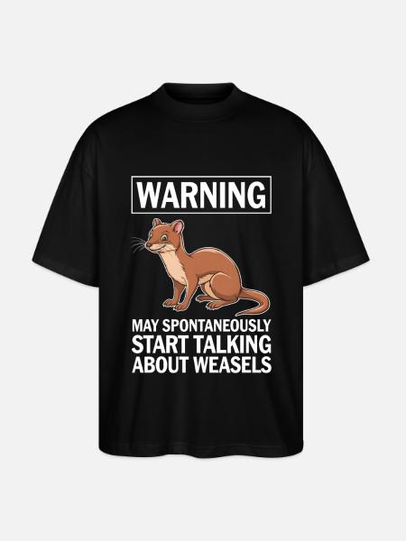 Wiesel - Stanley/Stella Oversized Unisex Bio T-Shirt Blaster 2.0 - Schwarz