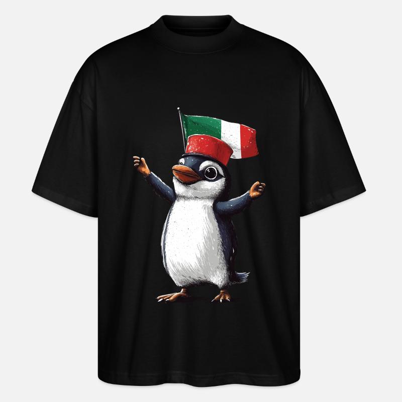 Pinguin - Stanley/Stella Oversized Unisex Bio T-Shirt Blaster 2.0 - Schwarz