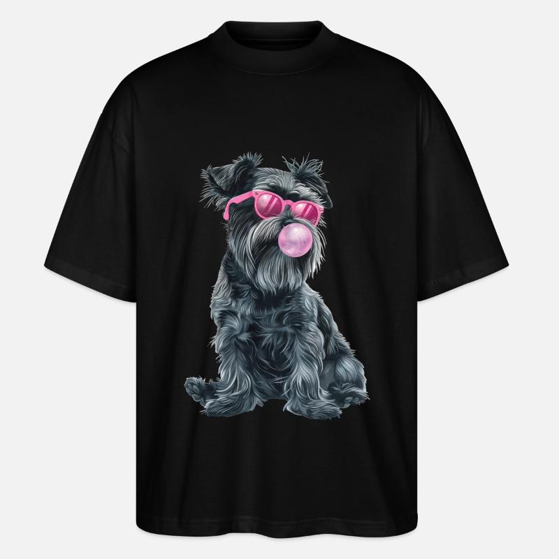 Schnauzer - Stanley/Stella Oversized Unisex Bio T-Shirt Blaster 2.0 - Schwarz