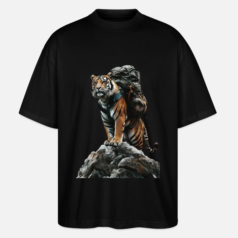 Tiger - Stanley/Stella Oversized Unisex Bio T-Shirt Blaster 2.0 - Schwarz
