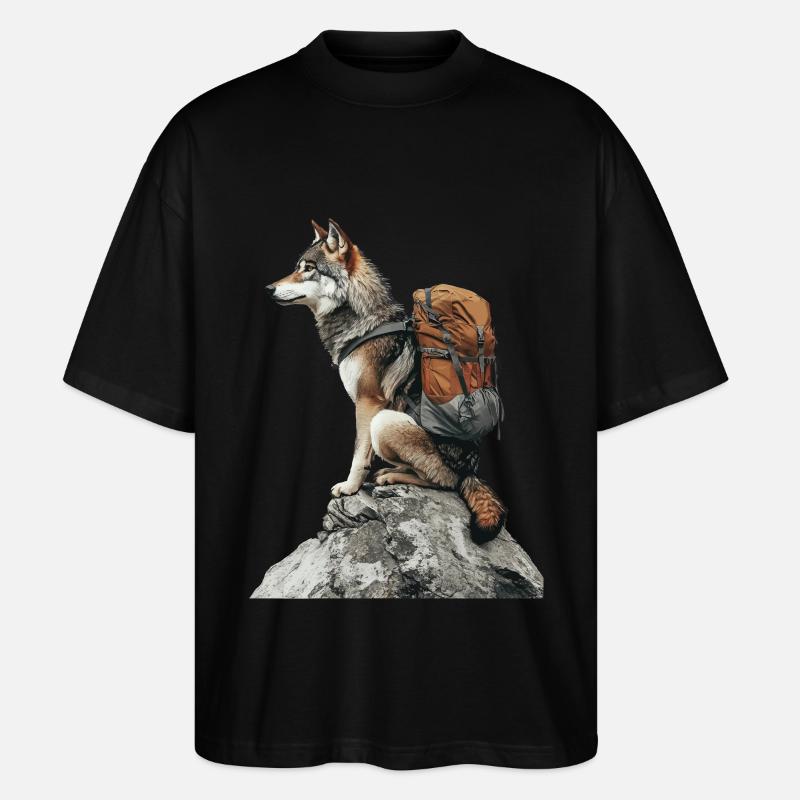 Wolf - Stanley/Stella Oversized Unisex Bio T-Shirt Blaster 2.0 - Schwarz