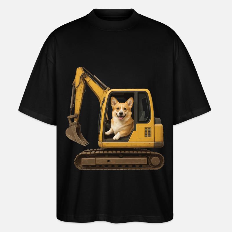 Corgi - Stanley/Stella Oversized Unisex Bio T-Shirt Blaster 2.0 - Schwarz