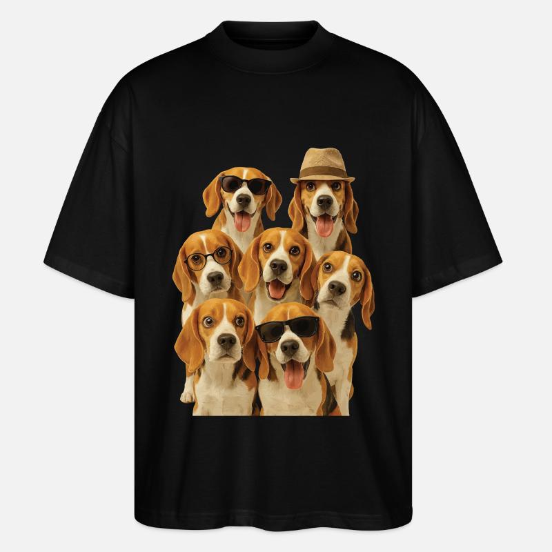 Beagle - Stanley/Stella Oversized Unisex Bio T-Shirt Blaster 2.0 - Schwarz