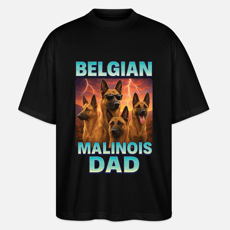 Belgischer Malinois - Stanley/Stella Oversized Unisex Bio T-Shirt Blaster 2.0 - Schwarz