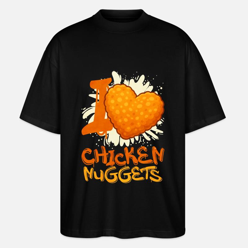 Chicken Nugget - Stanley/Stella Oversized Unisex Bio T-Shirt Blaster 2.0 - Schwarz