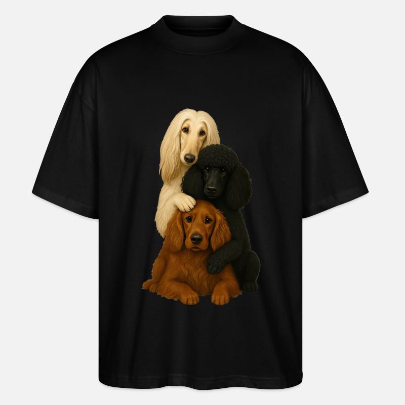 Chien Chiens Chiens mignons - T-shirt bio Blaster 2.0 coupe oversize Stanley/Stella Unisexe - noir