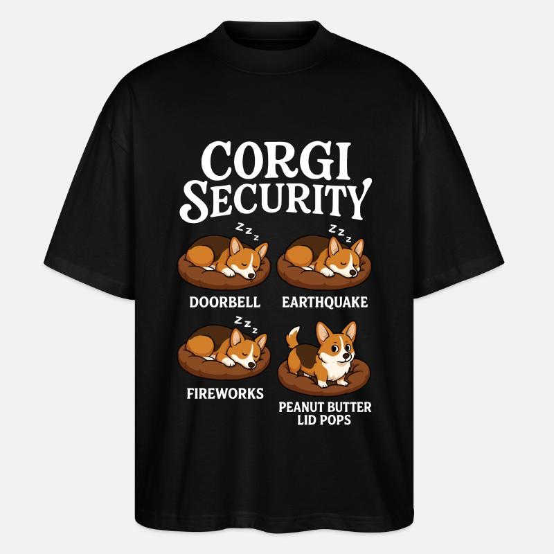 Corgi - Stanley/Stella Oversized Unisex Bio T-Shirt Blaster 2.0 - Schwarz