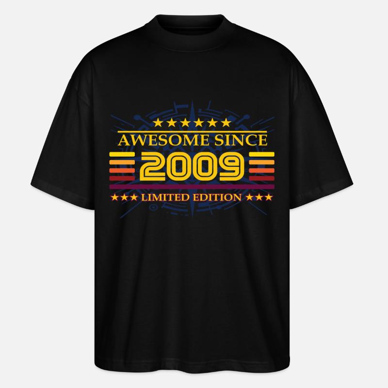 Awesome since 2009 Limited Edition - Stanley/Stella Oversized Unisex Bio T-Shirt Blaster 2.0 - Schwarz