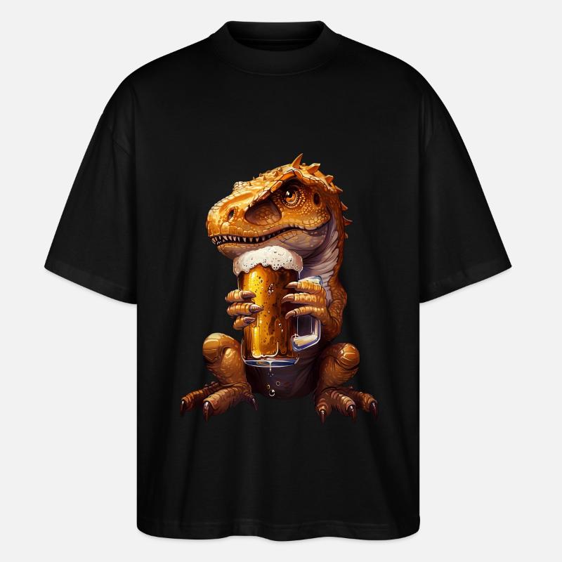 Dinosaurier - Stanley/Stella Oversized Unisex Bio T-Shirt Blaster 2.0 - Schwarz