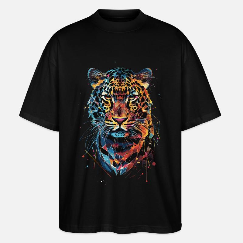 Léopard - T-shirt bio Blaster 2.0 coupe oversize Stanley/Stella Unisexe - noir