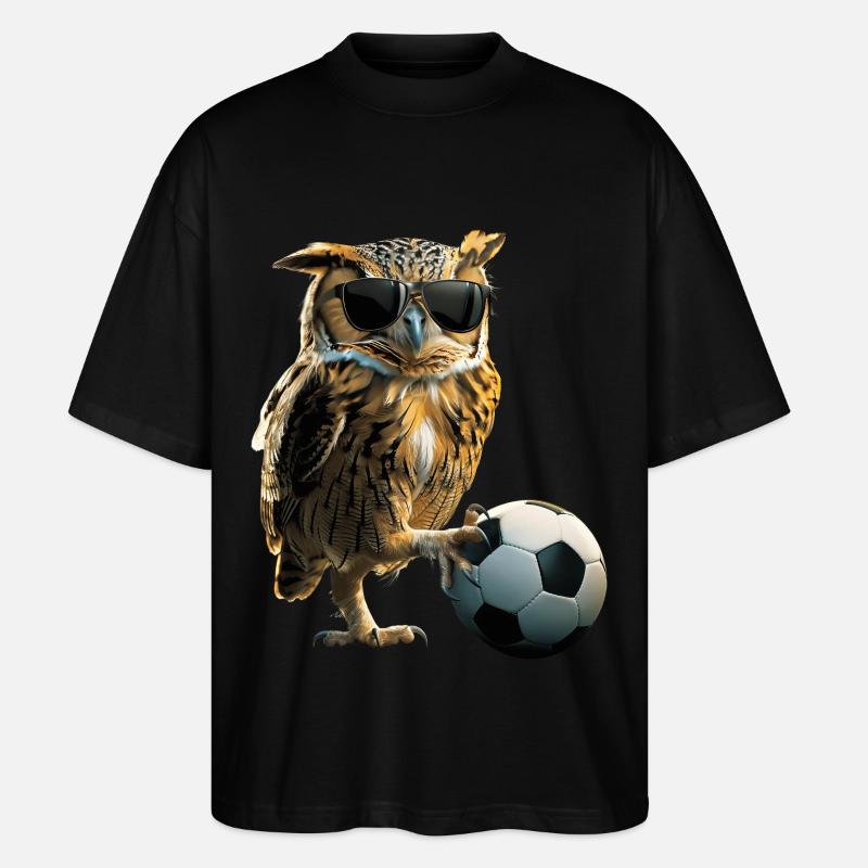 Eule - Stanley/Stella Oversized Unisex Bio T-Shirt Blaster 2.0 - Schwarz