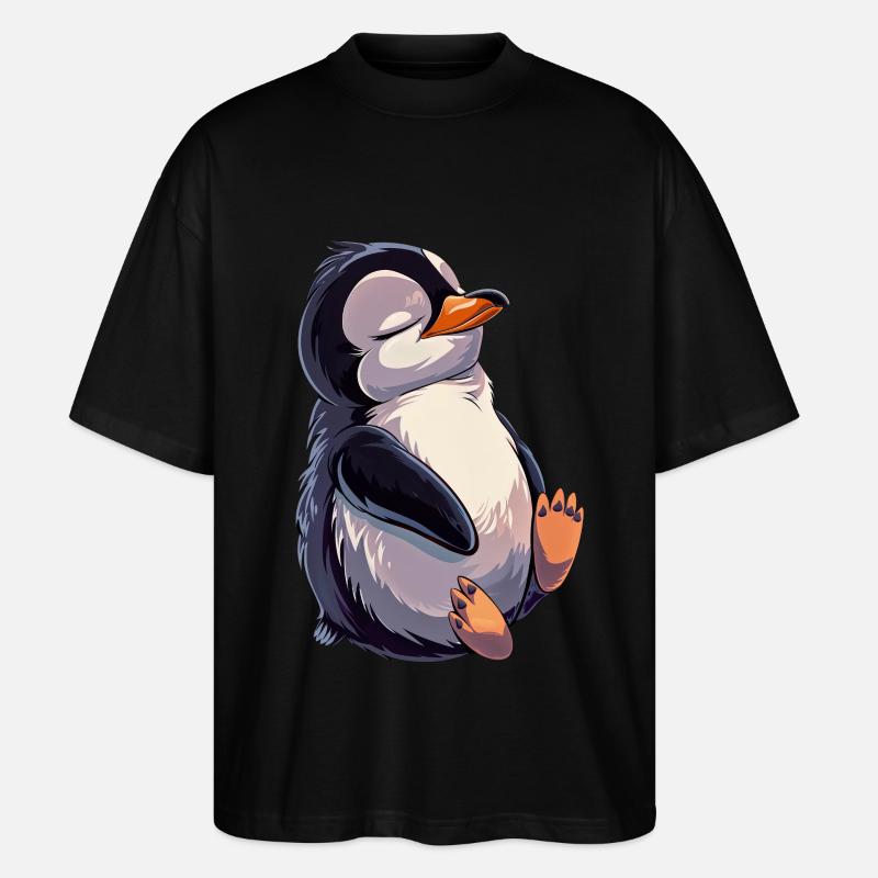 Pinguin - Stanley/Stella Oversized Unisex Bio T-Shirt Blaster 2.0 - Schwarz