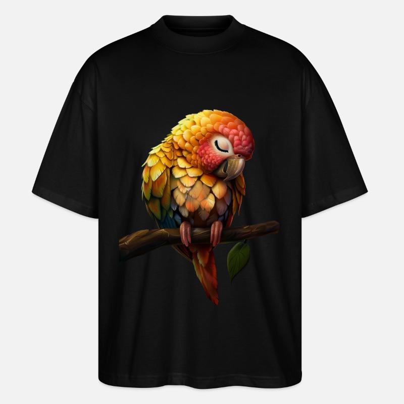 Papagei - Stanley/Stella Oversized Unisex Bio T-Shirt Blaster 2.0 - Schwarz