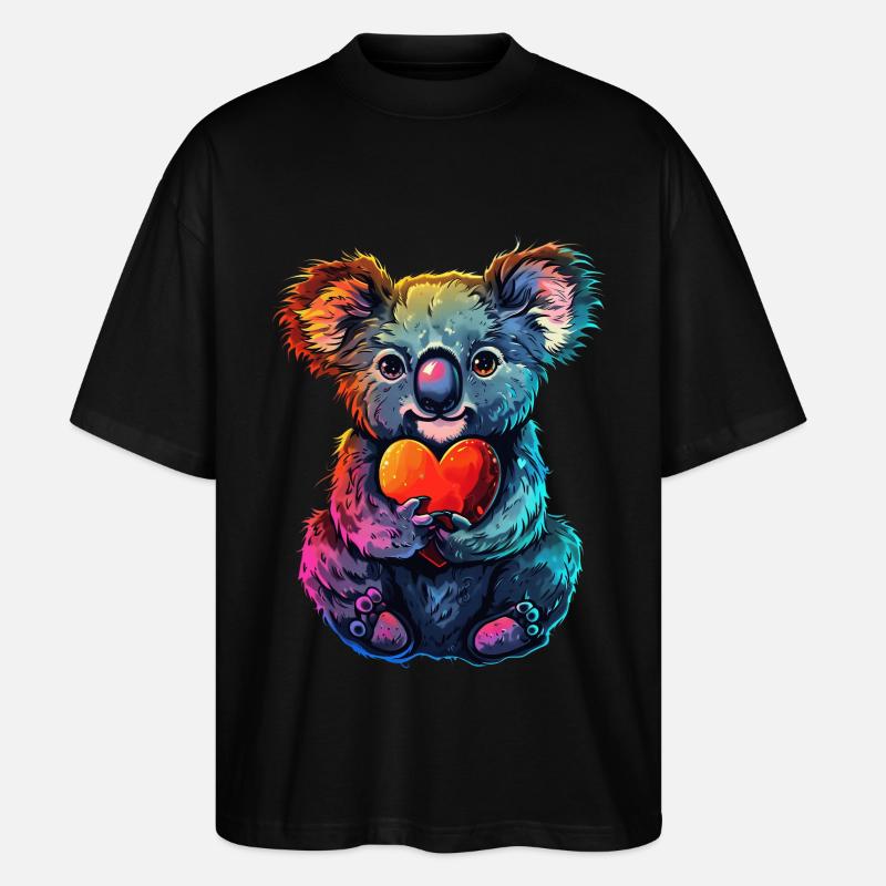 Koala - Stanley/Stella Oversized Unisex Bio T-Shirt Blaster 2.0 - Schwarz