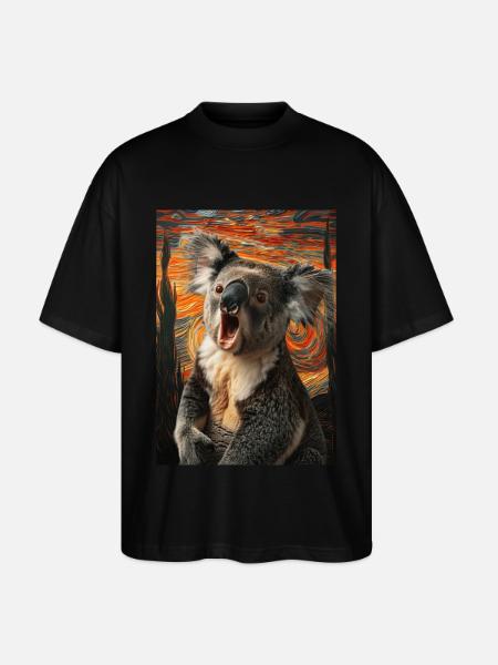 Koala - Stanley/Stella Oversized Unisex Organic T-shirt Blaster 2.0 - black