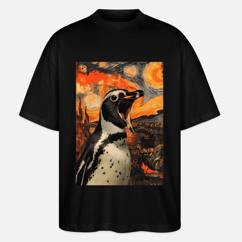 Pinguin - Stanley/Stella Oversized Unisex Bio T-Shirt Blaster 2.0 - Schwarz