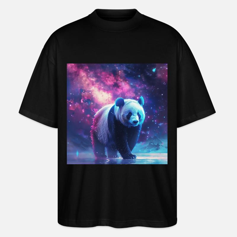 Panda - Stanley/Stella Oversized Unisex Bio T-Shirt Blaster 2.0 - Schwarz