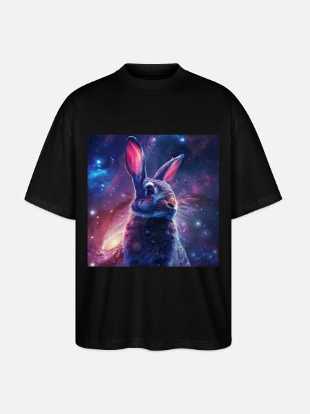 Rabbit - Stanley/Stella Oversized Unisex Organic T-shirt Blaster 2.0 - black