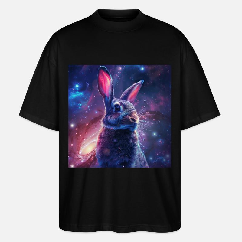 Lapin - T-shirt bio Blaster 2.0 coupe oversize Stanley/Stella Unisexe - noir