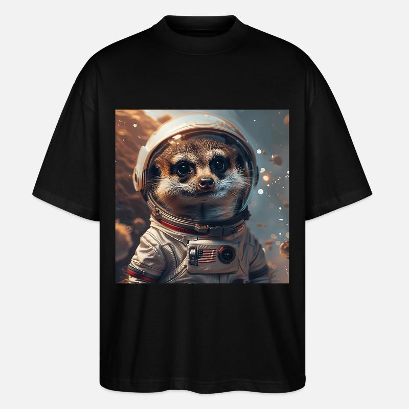 Erdmännchen - Stanley/Stella Oversized Unisex Bio T-Shirt Blaster 2.0 - Schwarz