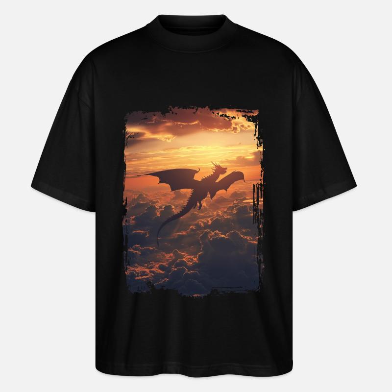 Drachen - Stanley/Stella Oversized Unisex Bio T-Shirt Blaster 2.0 - Schwarz