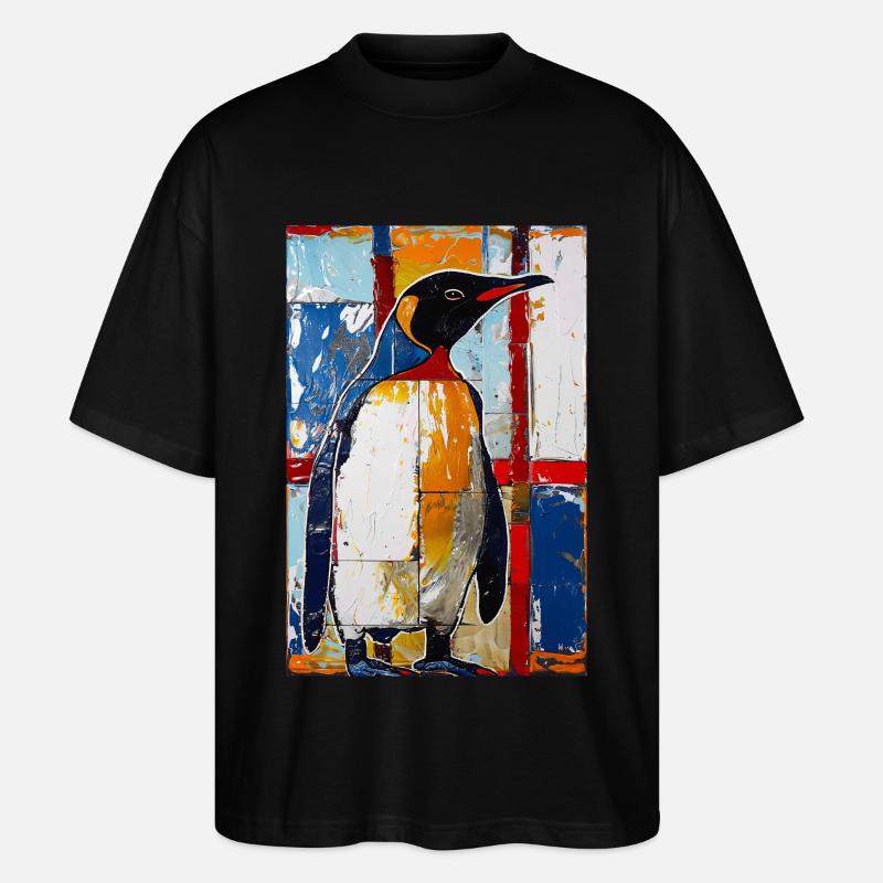 Pingouin - T-shirt bio Blaster 2.0 coupe oversize Stanley/Stella Unisexe - noir