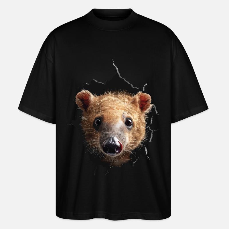 Ameisenbär - Stanley/Stella Oversized Unisex Bio T-Shirt Blaster 2.0 - Schwarz
