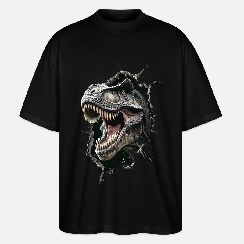 Dinosaurier - Stanley/Stella Oversized Unisex Bio T-Shirt Blaster 2.0 - Schwarz