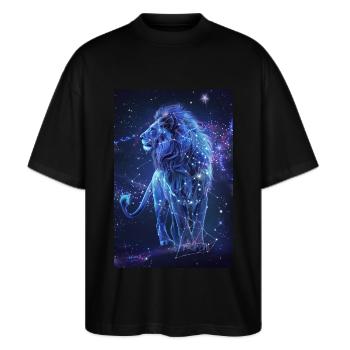 Sagittaire - T-shirt bio Blaster 2.0 coupe oversize Stanley/Stella Unisexe - noir - Devant - Alina (178cm) & Michal (187cm)