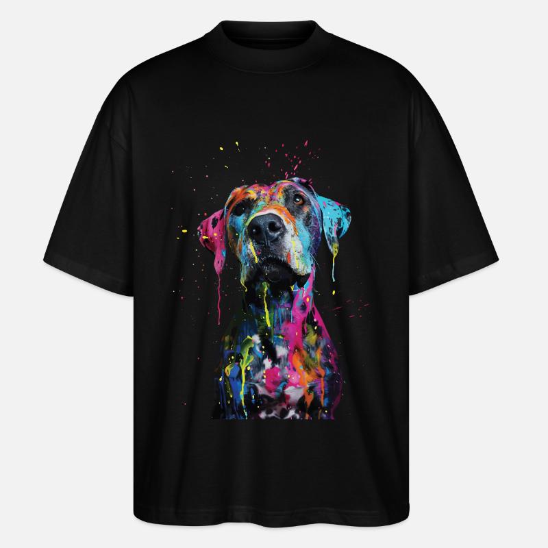 Hund - Stanley/Stella Oversized Unisex Bio T-Shirt Blaster 2.0 - Schwarz