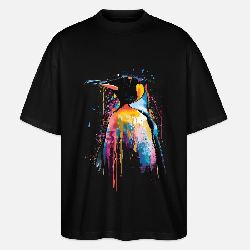 Pinguin - Stanley/Stella Oversized Unisex Bio T-Shirt Blaster 2.0 - Schwarz