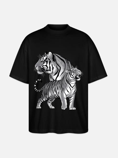 Tiger - Stanley/Stella Oversized Unisex Organic T-shirt Blaster 2.0 - black