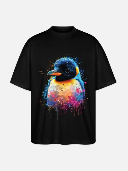 Penguin - Stanley/Stella Oversized Unisex Organic T-shirt Blaster 2.0 - black