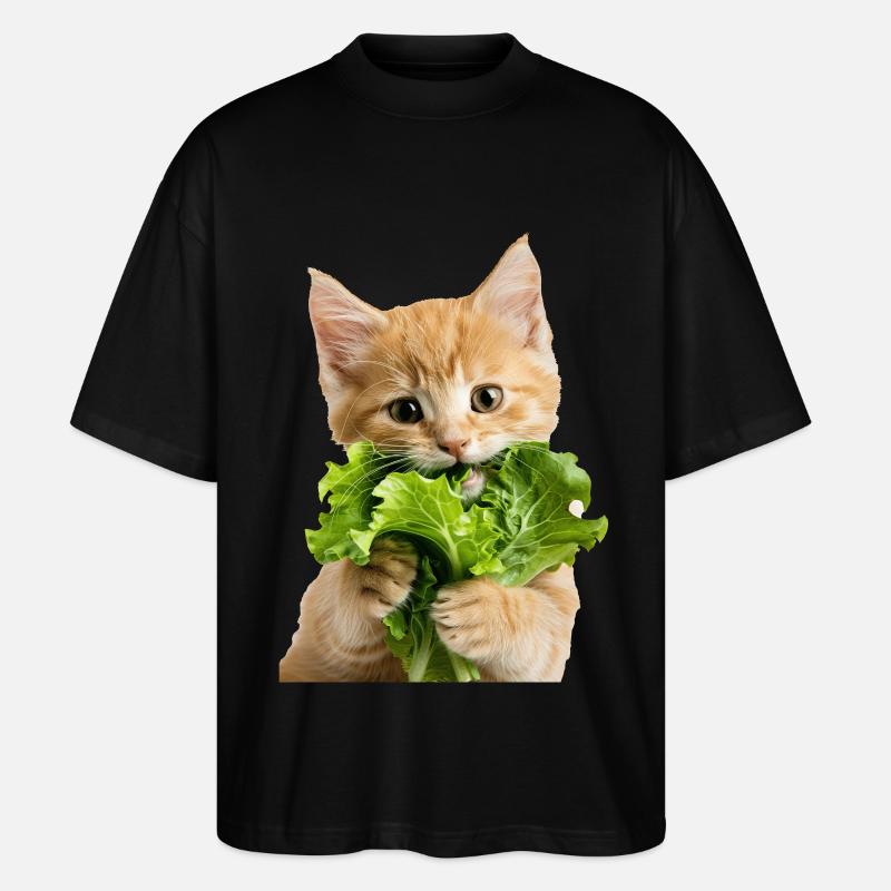 Katze - Stanley/Stella Oversized Unisex Bio T-Shirt Blaster 2.0 - Schwarz